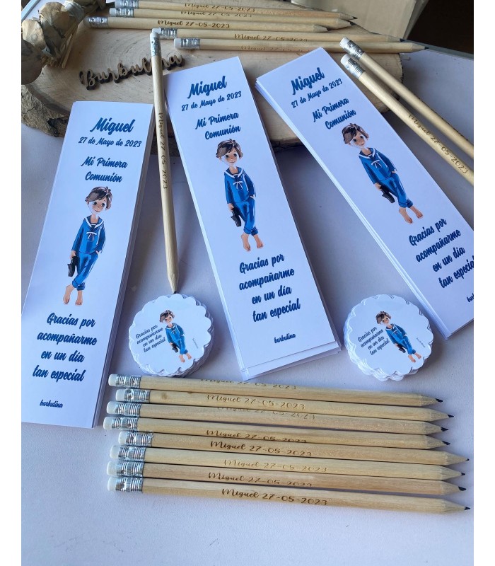 Marcapáginas con lápiz modelo marinero