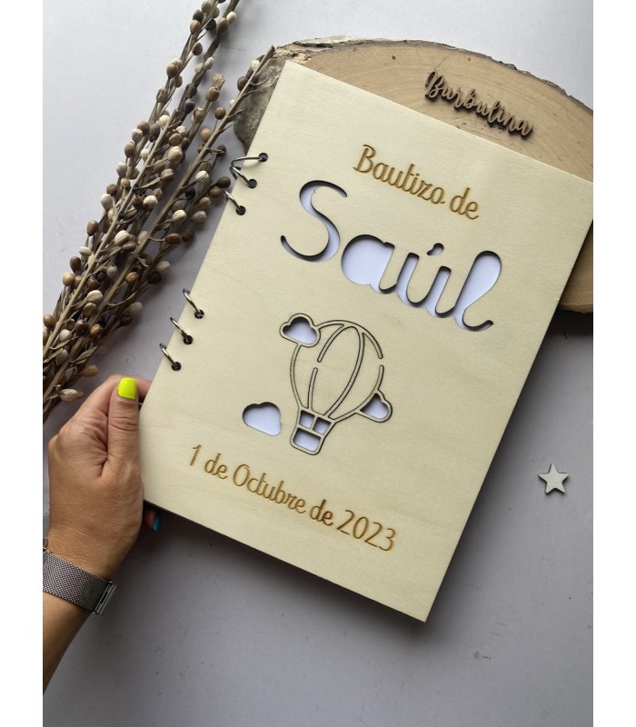 Libro de firmas / album bautizo o comunión modelo globo