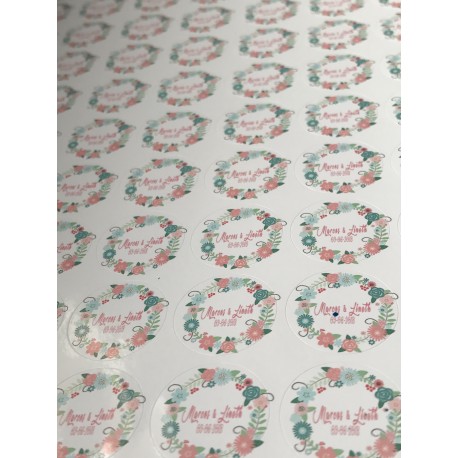 70 Pegatinas satinadas 2,5 cm