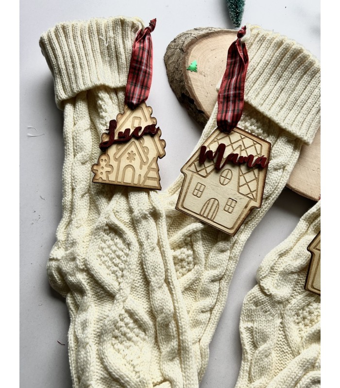 Bota navidad personalizada casita de Jenjibre