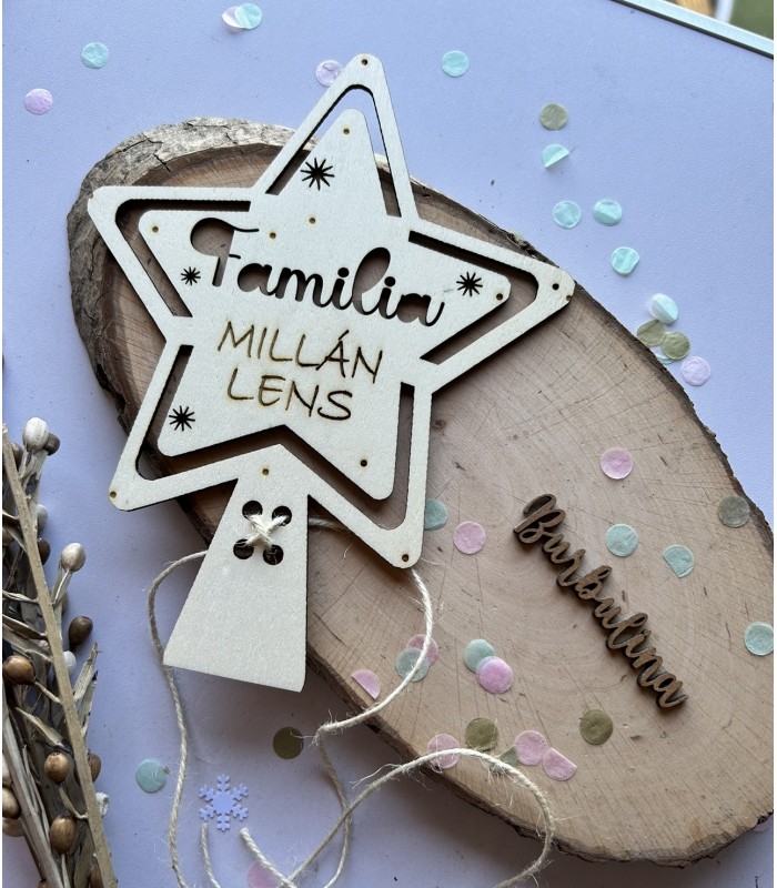 Estrella cima árbol familia