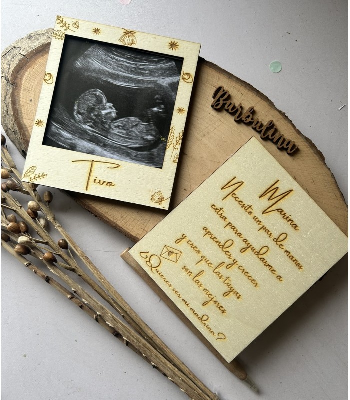 Marco ecografía quieres ser mi padrino/madrina