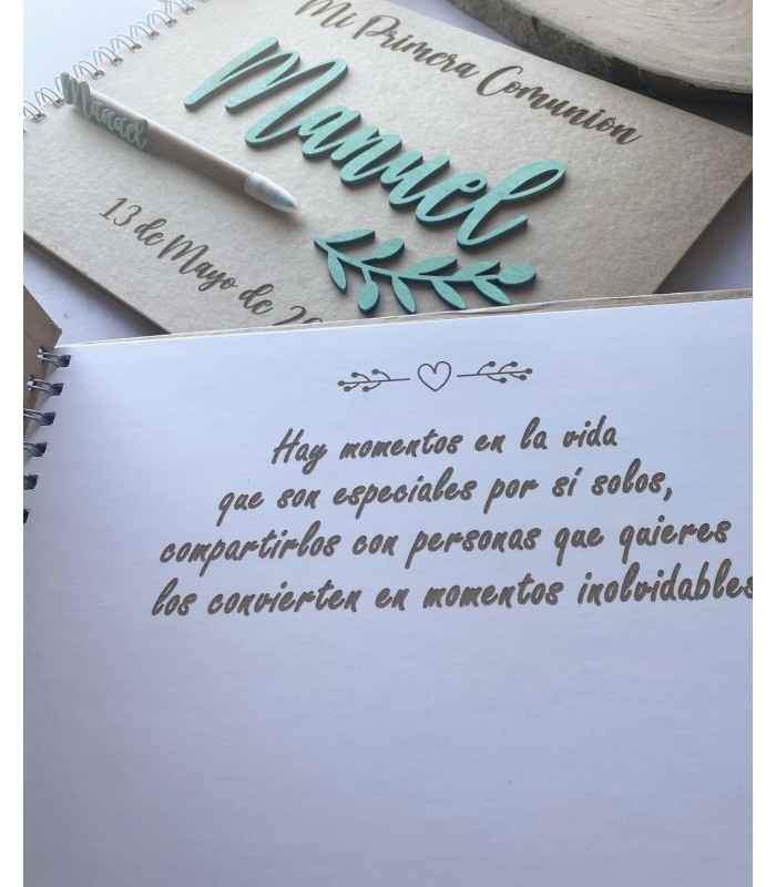Libro de firmas modelo “mariposa y estrella”