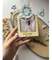 Marco de madera con foto e imán