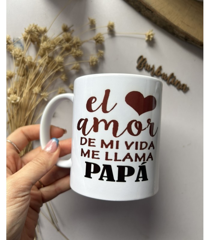 Taza regalo papá con llavero
