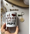 Taza regalo papá con llavero