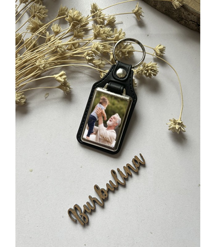 Llavero personalizado con foto abuelo o papá