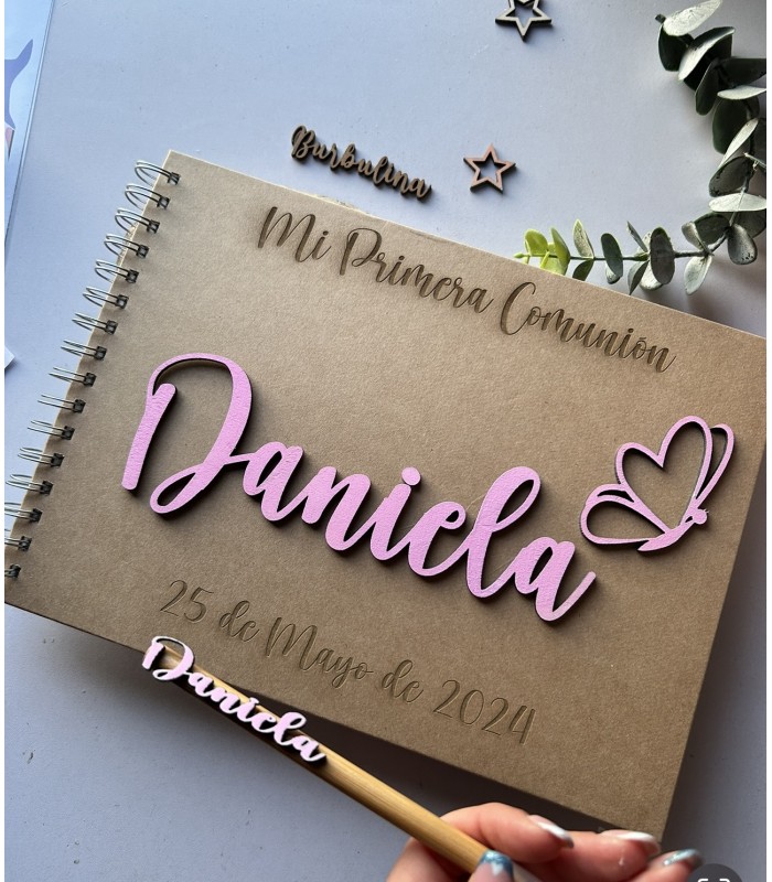 Libro de firmas modelo “mariposa y estrella”