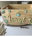 Caja Regalo Bebé Safari Personalizada de Madera