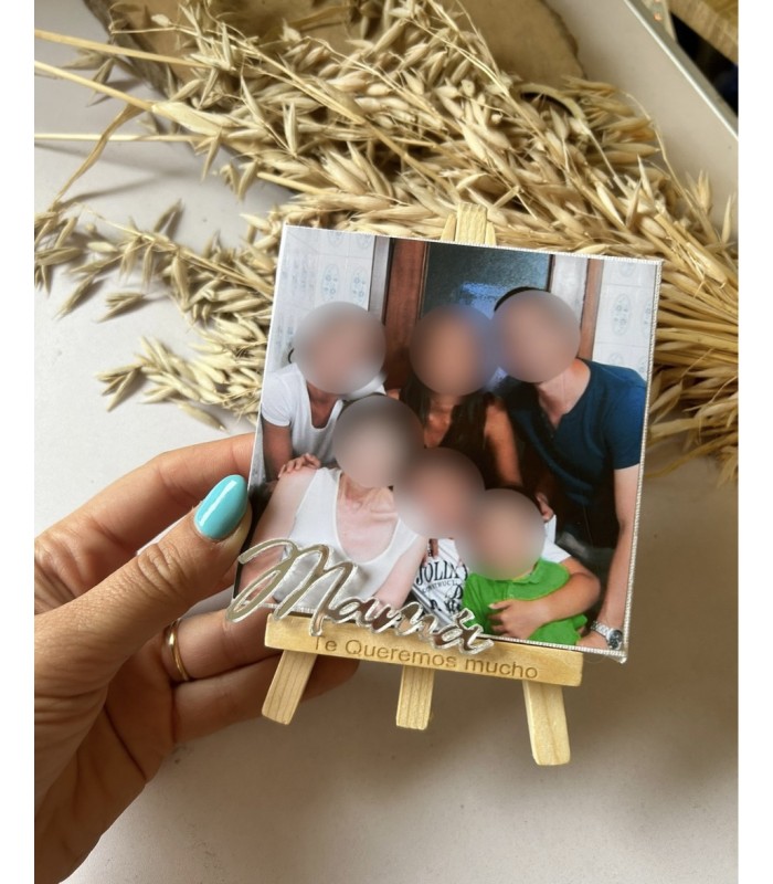 Caballete personalizado con foto para abuelo, padrino, papá…