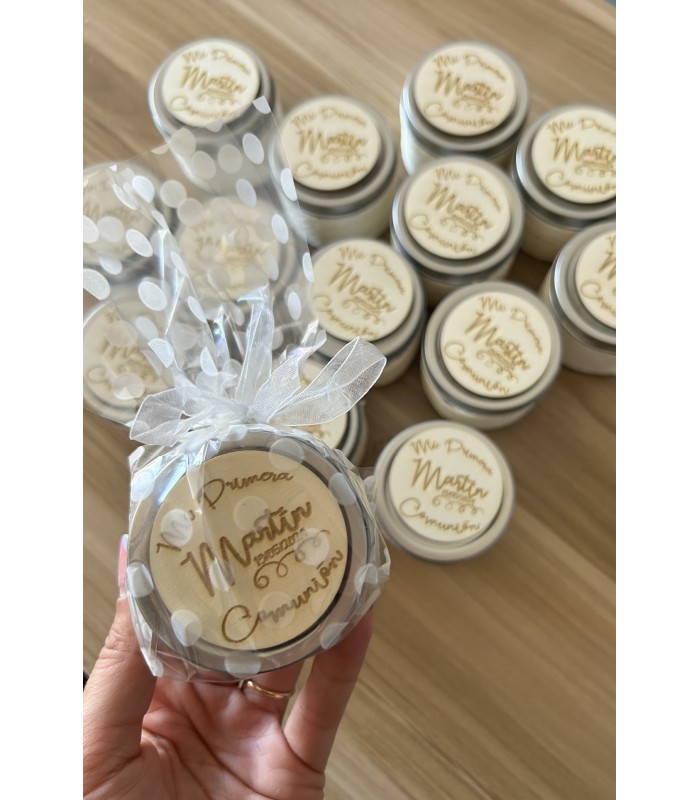 Vela  con imán de madera personalizado