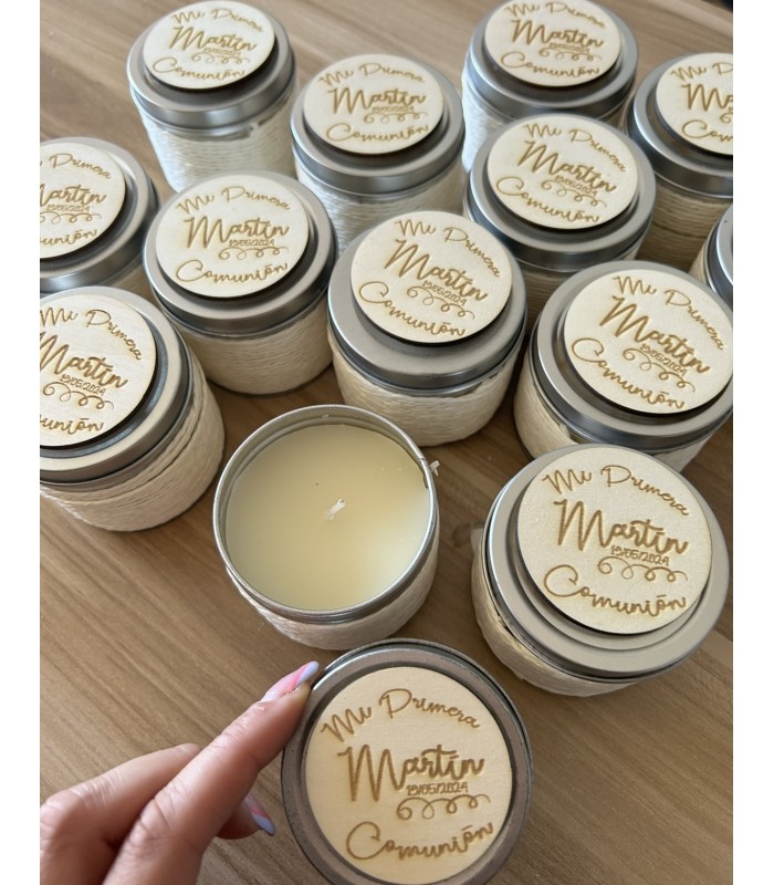 Vela  con imán de madera personalizado