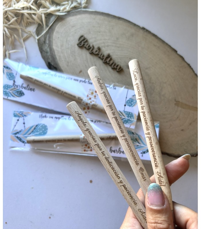 Boli de madera para profe