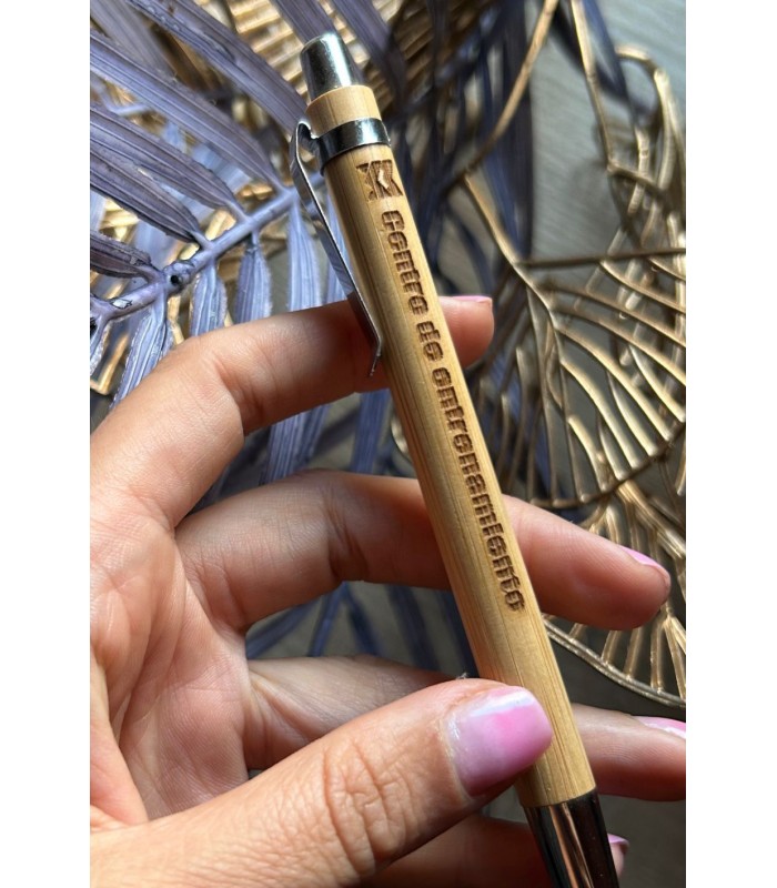 Bolígrafo de madera con logo de empresa