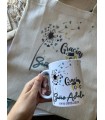 Bolsa y taza para profe