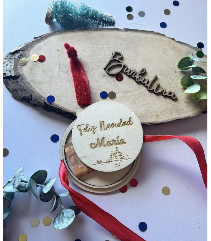 Bola navidad para regalar dinero