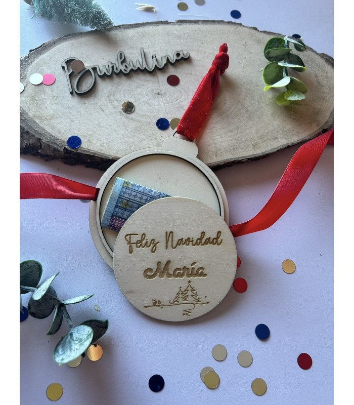 Bola navidad para regalar dinero