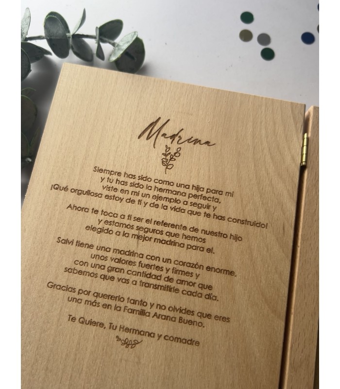 Marco de fotos con dedicatoria padrinos o abuelos