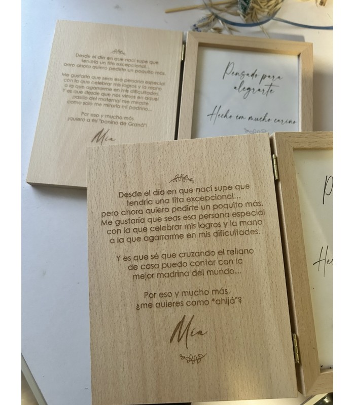 Marco de fotos con dedicatoria padrinos o abuelos