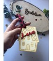 Adorno de Navidad Casa de Jengibre Personalizado con Nombre