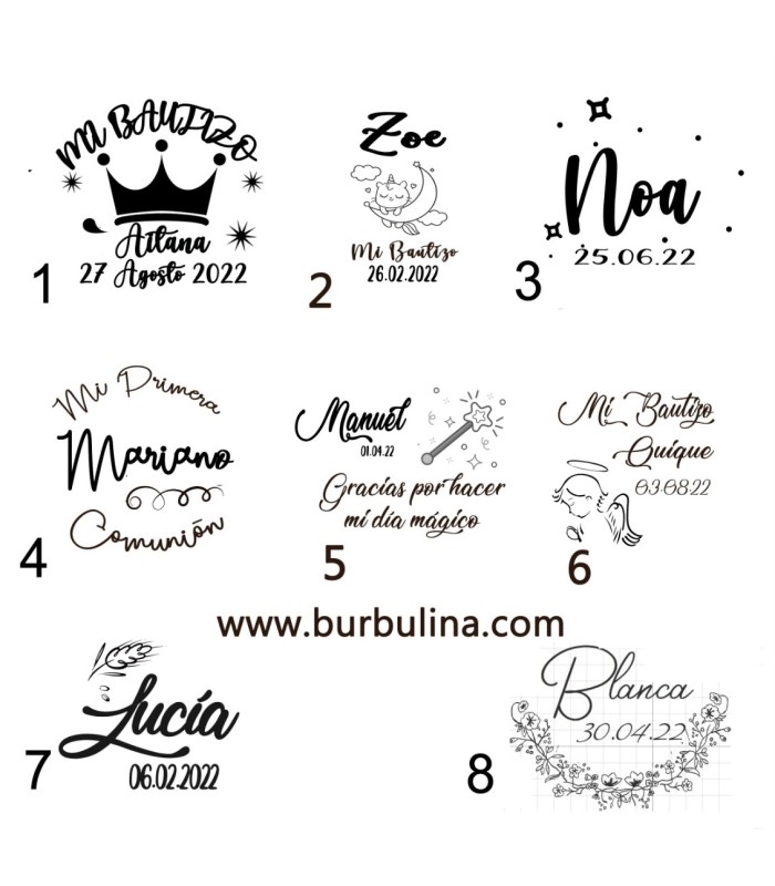 Vela con tapa para bautizo o comunión