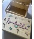 Caja personalizada nombre y flores
