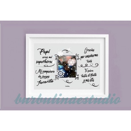 Lámina con foto para papá