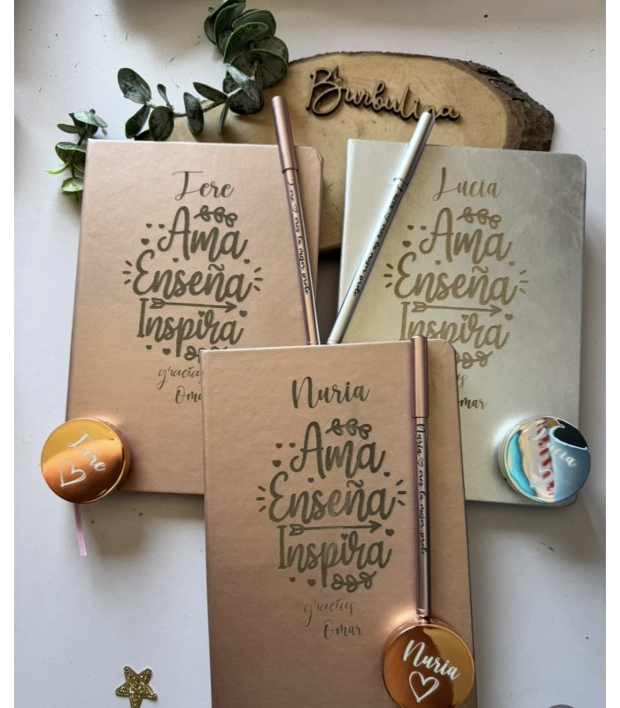 Pack regalo profe de bloc, boli y labial