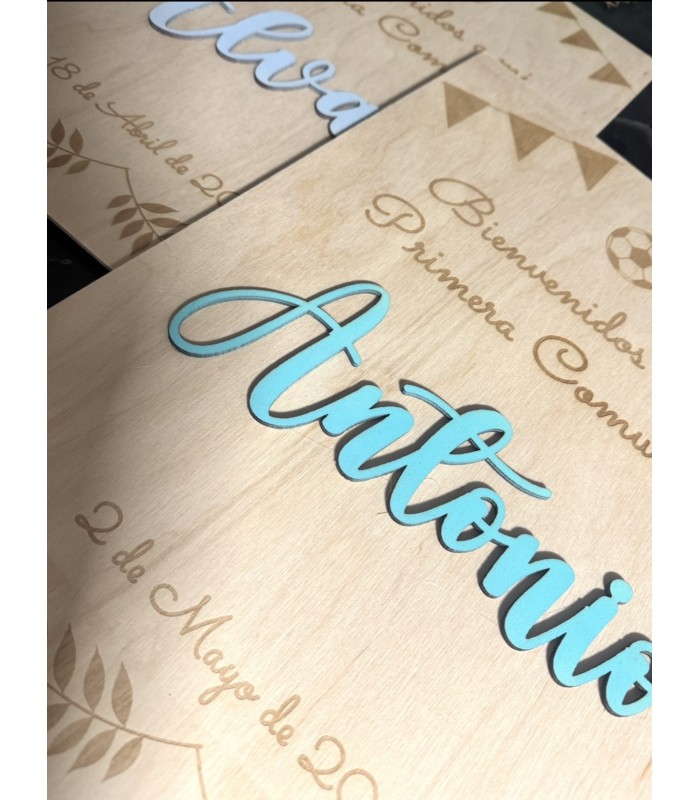 Cartel bienvenida primera comunión