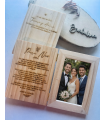 Marco de fotos con dedicatoria boda