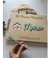 Libro de firmas primera comunión temática fútbol con boli