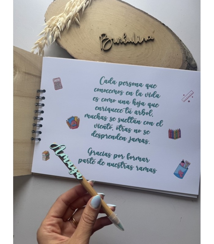 Libro de firmas regalo profe