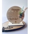 Placa con dedicatoria hermana de la novia