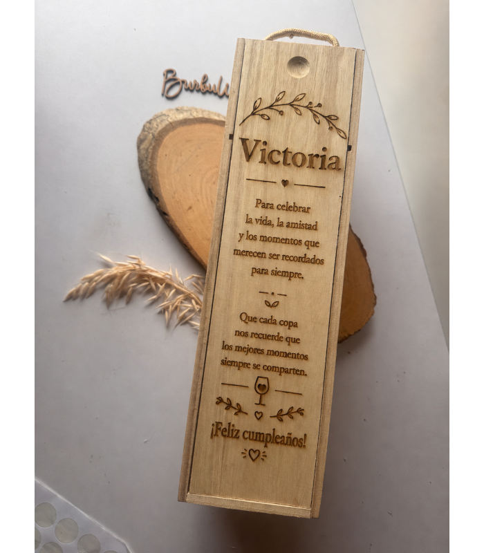 Caja personalizada botella de vino
