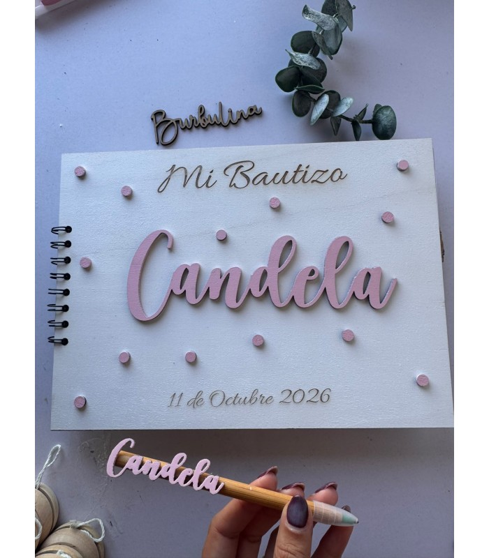 Libro de firmas para bautizo