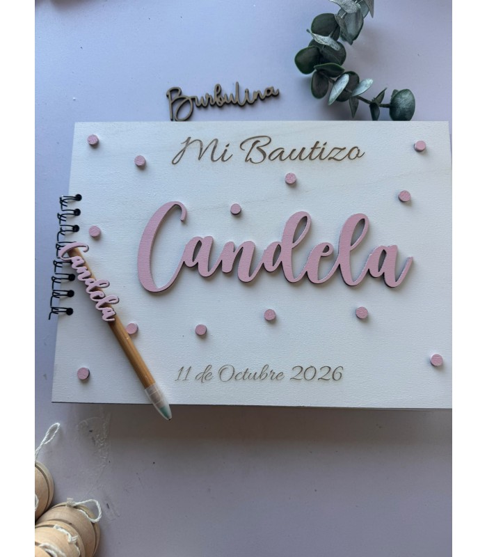 Libro de firmas para bautizo