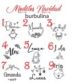 Rodaja de madera grabada navidad
