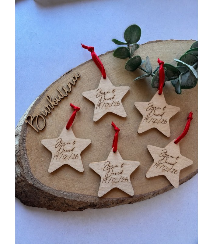 Estrella navidad personalizada boda