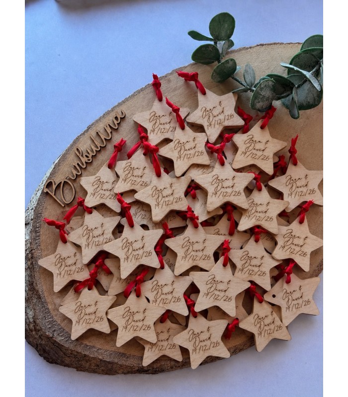 Estrella navidad personalizada boda