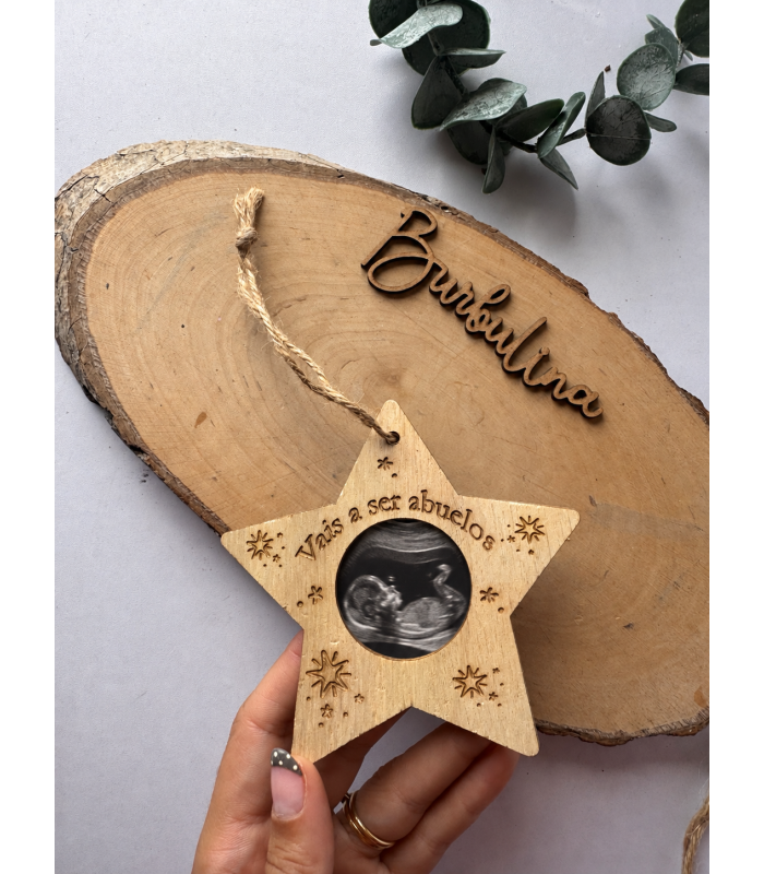 Estrella personalizada Estrella de Navidad Personalizada para Anunciar una Noticia Especial