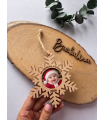 Copo de nieve personalizado con foto