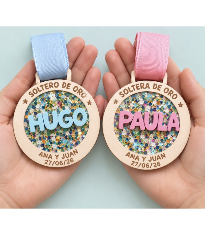 Medalla Soltero de Oro para Regalar en Bodas