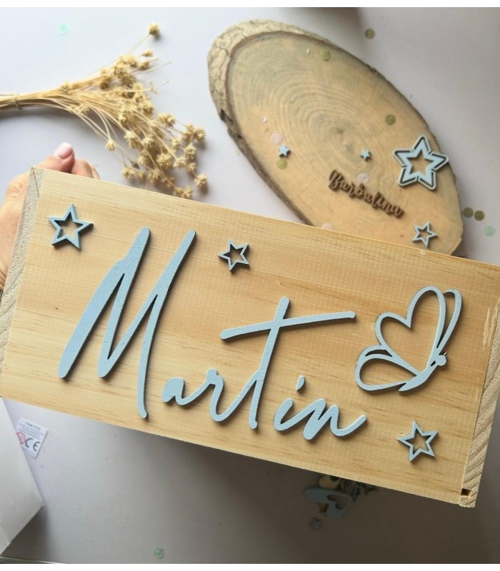 Caja de Madera Personalizada con Nombre