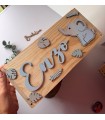 Caja Regalo Bebé Safari Personalizada de Madera