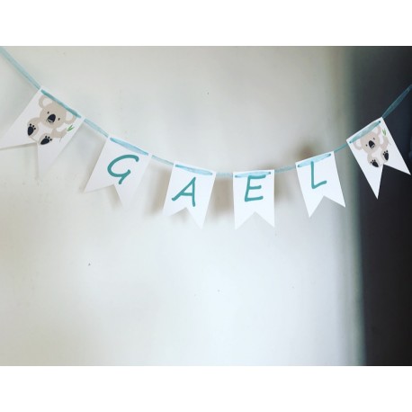 Banderín decorativo con nombre