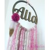 Atrapasueños con nombre 80 cm modelo "Pompones"