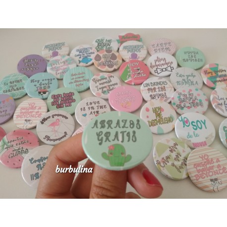 Súper pack 100 chapas boda