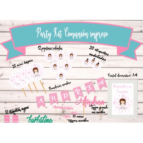 Party kit impreso comunion