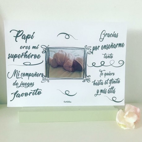 Lámina con foto para papá