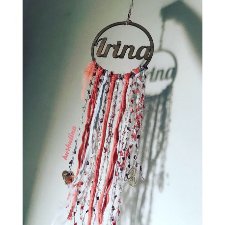Atrapasueños con nombre 80 cm modelo "Coral”